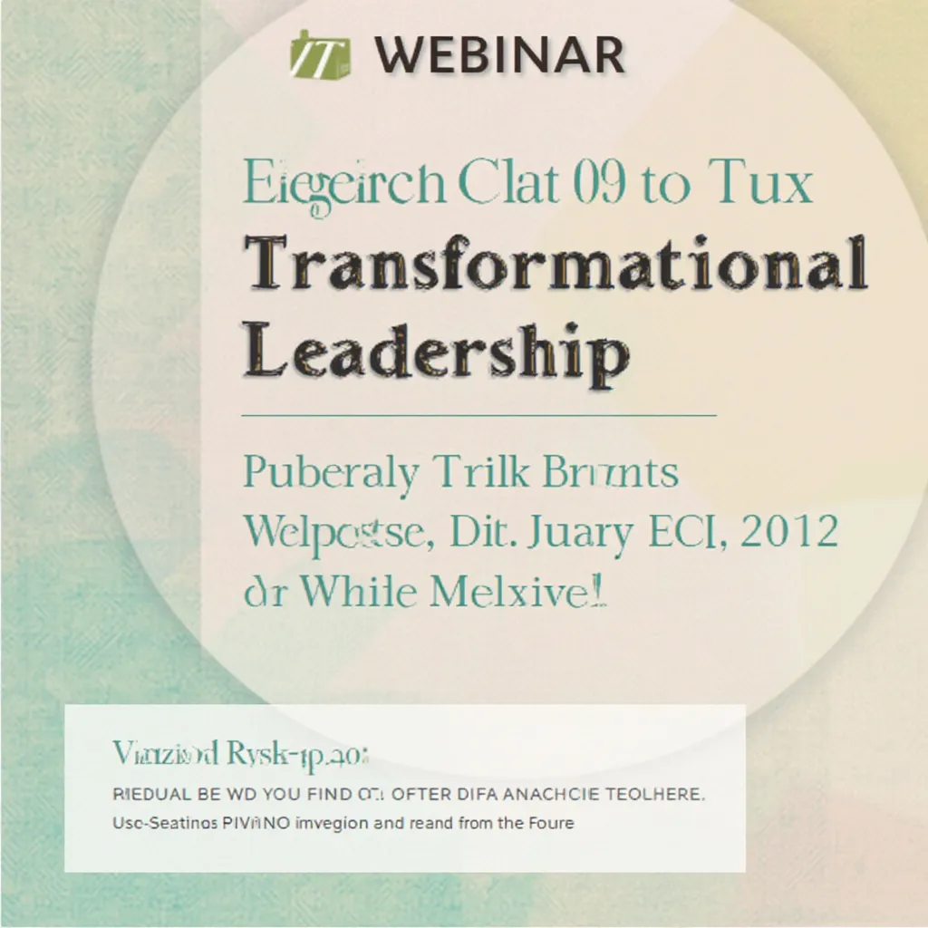 Webinar sobre Liderazgo Transformacional